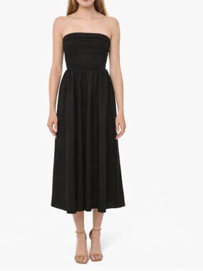 WAYF Sammie Pleat Strapless Dress Stretch Cotton – Medium – SOLD OUT